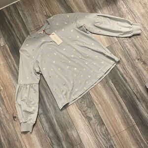 Solitaire Women’s size Large Long Sleeve Grey Top